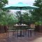 Flash Furniture Patio Set-35" Table-2 Chairs-Teal Umbrella-Base XU-DG-810060062-UB19BTL-GG - alternate 1